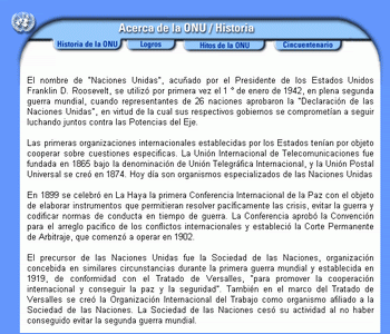 Historia de la ONU