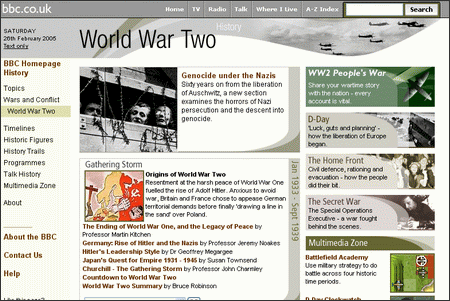 Pàgina de la BBC: Word War Two