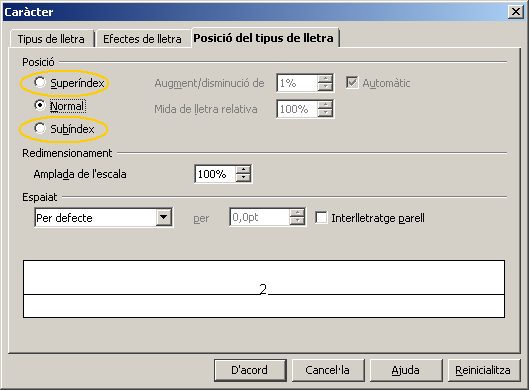 Propietats de caràcter Propietats de caràcter