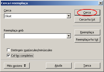 Cerca i reemplaça Cerca i reemplaça