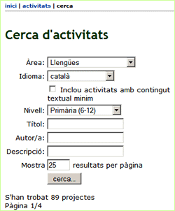 Cerca d’activitats