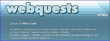 Secció de WebQuest de Secundària Secció de WebQuest de Secundària