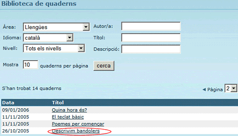 Cercador dels QV Cercador dels QV