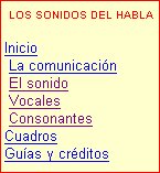 Menú sonidos Menú sonidos